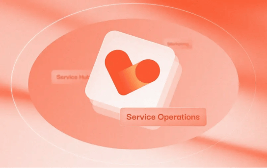 Illustration du logo Service Hub avec le mot clé service operations placé autour du logo.