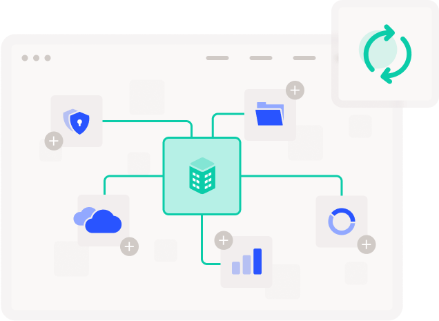 Schéma qui montre les différentes connexions API possibles