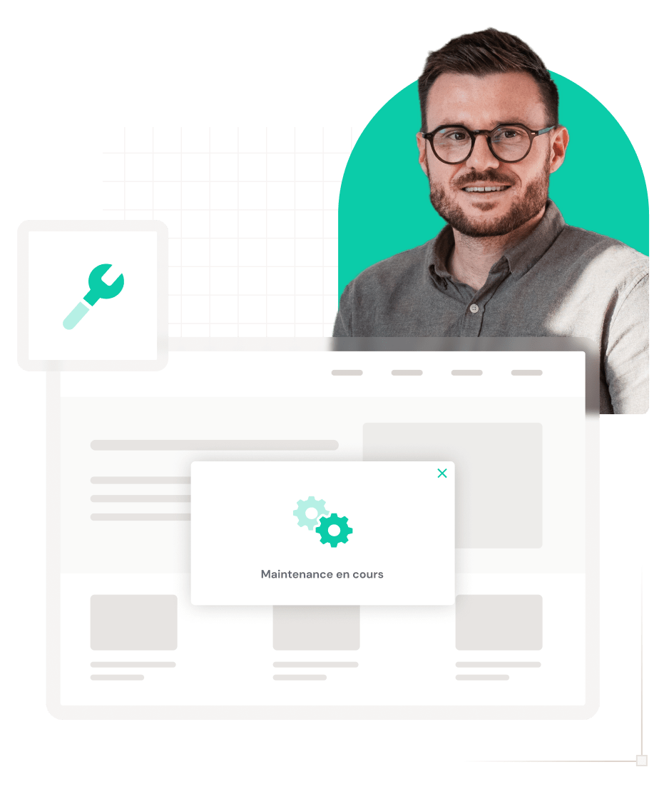 Visuel de la maintenance d'un site web