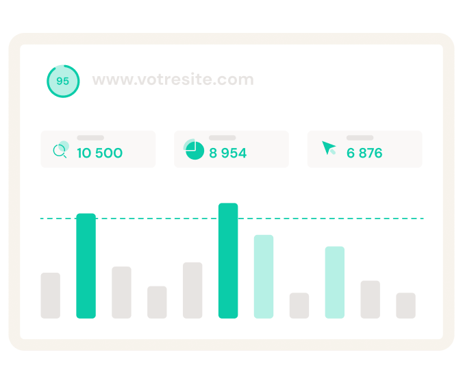 Visuel des performances et statistiques d'un site web