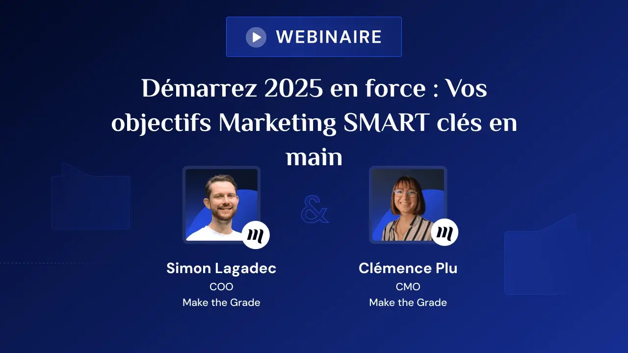 Illustration du webinaire sur les objectifs SMART pour bien démarrer 2025 avec Clémence et Simon